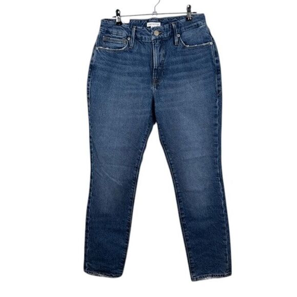 NWT Good American Good Classic Baby Step Jeans Blue844 Stretch Size 2/ 26 - Picture 1 of 12